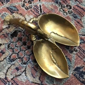 Decorative brass lobster tray